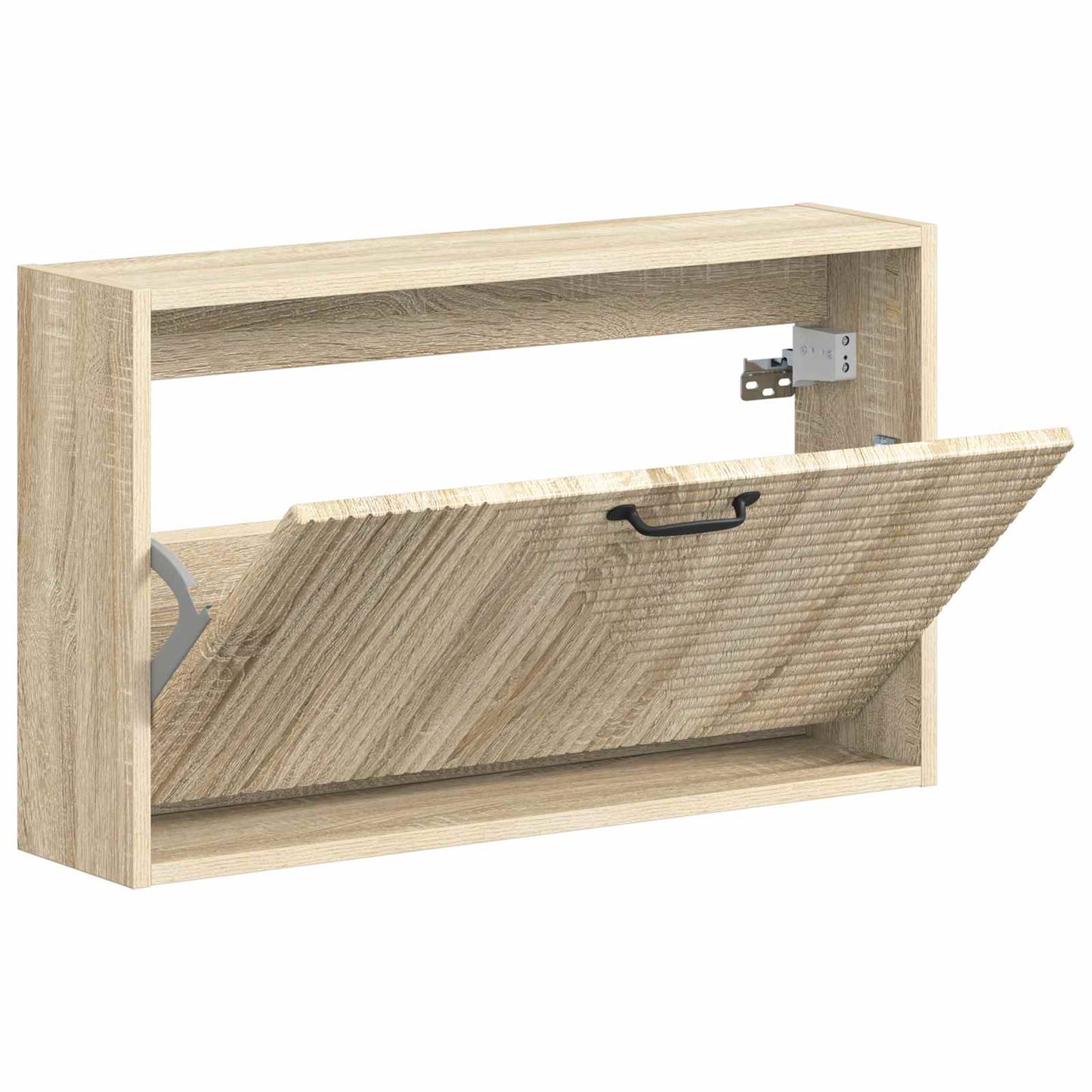 vidaXL Wall-Mounted Shoe Cabinet HAARLEM 71 x 17 x 43 cm Sonoma Oak