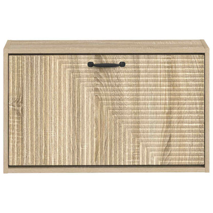 vidaXL Wall-Mounted Shoe Cabinet HAARLEM 71 x 17 x 43 cm Sonoma Oak