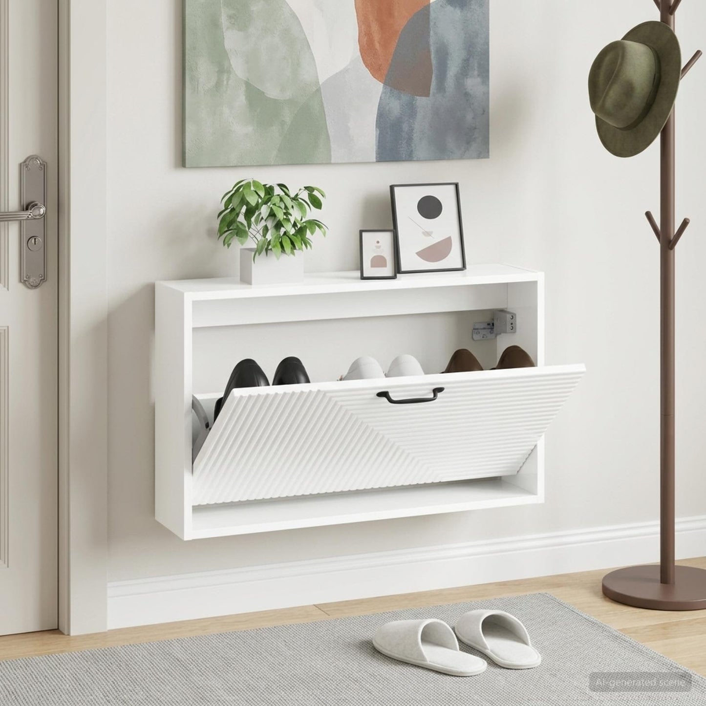 vidaXL Wall-Mounted Shoe Cabinet HAARLEM 71 x 17 x 43 cm