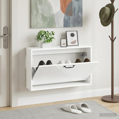 vidaXL Wall-Mounted Shoe Cabinet HAARLEM 71 x 17 x 43 cm