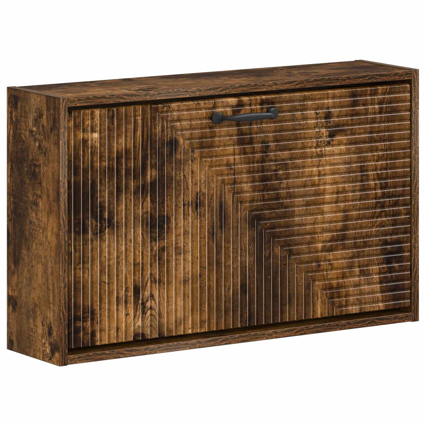vidaXL Wall-Mounted Shoe Cabinet HAARLEM 71 x 17 x 43 cm Smoked Oak