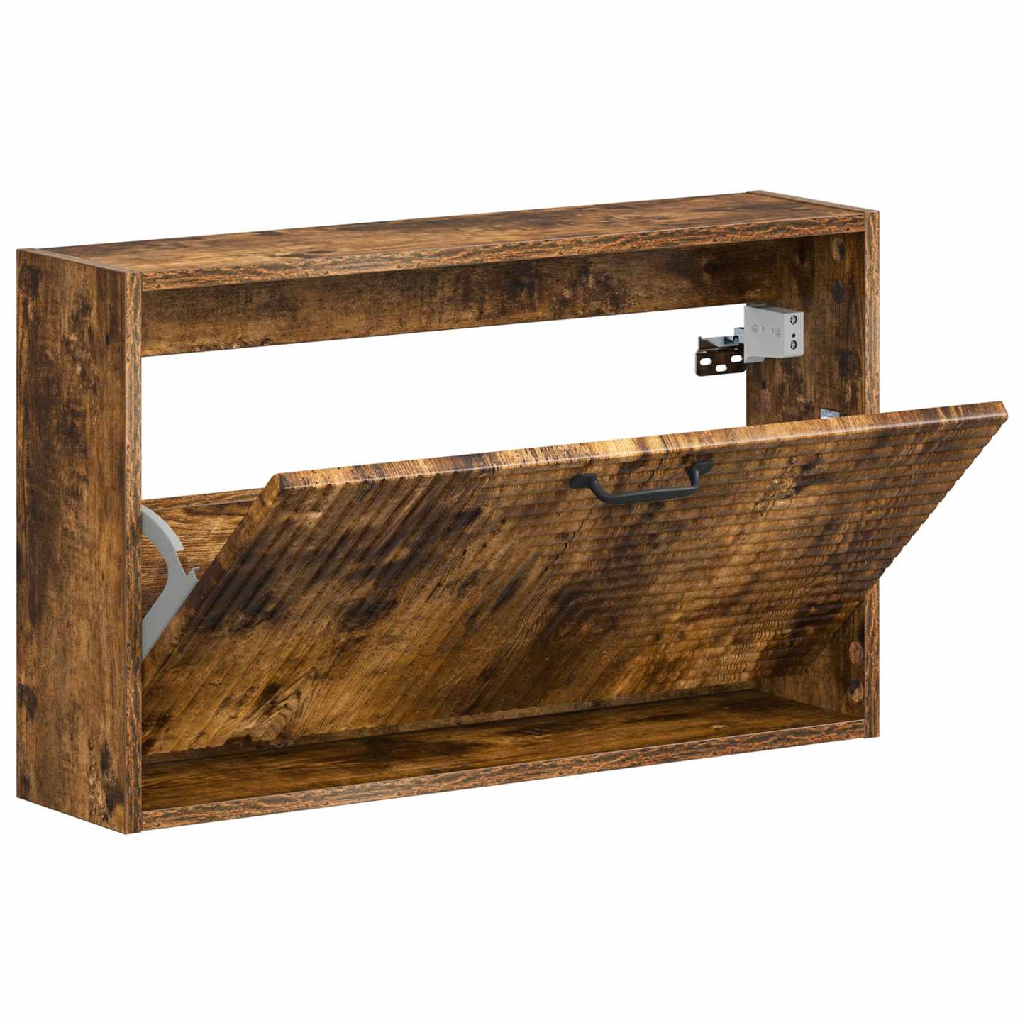 vidaXL Wall-Mounted Shoe Cabinet HAARLEM 71 x 17 x 43 cm Smoked Oak