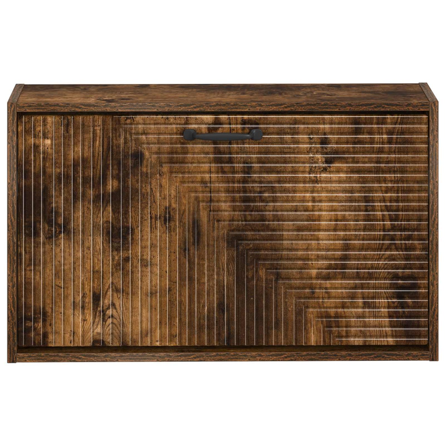 vidaXL Wall-Mounted Shoe Cabinet HAARLEM 71 x 17 x 43 cm Smoked Oak