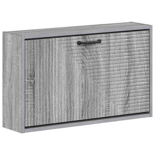 vidaXL Wall-Mounted Shoe Cabinet HAARLEM 71 x 17 x 43 cm Grey Sonoma