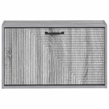 vidaXL Wall-Mounted Shoe Cabinet HAARLEM 71 x 17 x 43 cm Grey Sonoma
