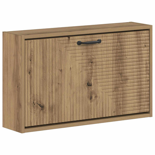 vidaXL Wall-Mounted Shoe Cabinet HAARLEM 71 x 17 x 43 cm Artisan Oak