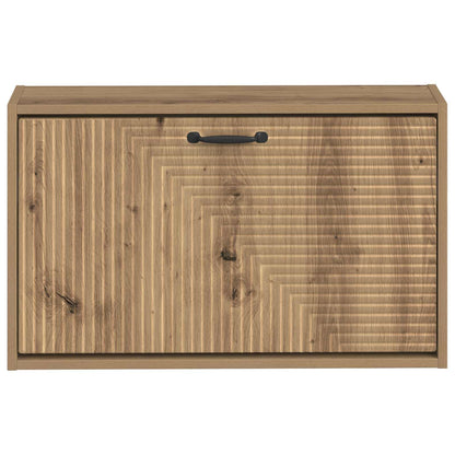 vidaXL Wall-Mounted Shoe Cabinet HAARLEM 71 x 17 x 43 cm Artisan Oak