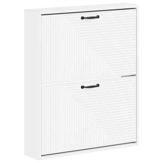 vidaXL Wall-Mounted Shoe Cabinet HAARLEM 71 x 17 x 86 cm White
