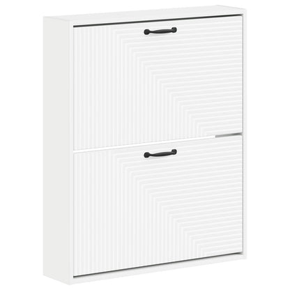 vidaXL Wall-Mounted Shoe Cabinet HAARLEM 71 x 17 x 86 cm White