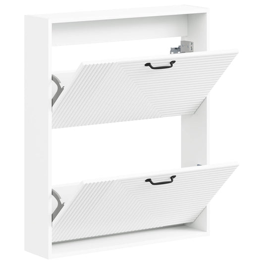 vidaXL Wall-Mounted Shoe Cabinet HAARLEM 71 x 17 x 86 cm White