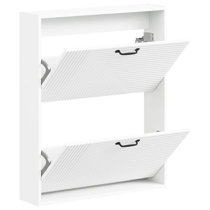 vidaXL Wall-Mounted Shoe Cabinet HAARLEM 71 x 17 x 86 cm White