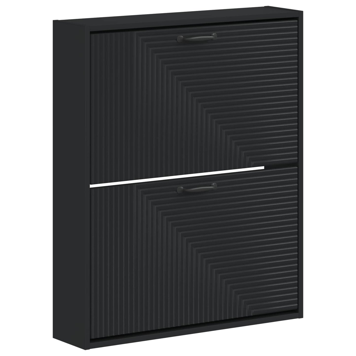vidaXL Wall-Mounted Shoe Cabinet HAARLEM 71 x 17 x 86 cm Black