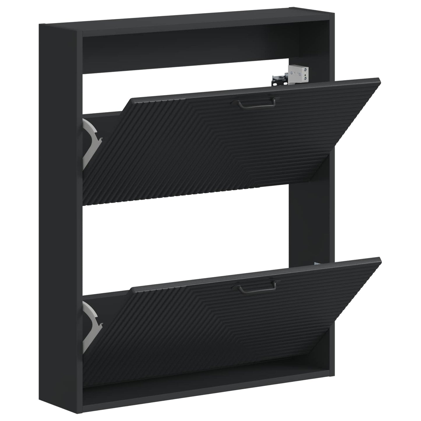 vidaXL Wall-Mounted Shoe Cabinet HAARLEM 71 x 17 x 86 cm Black