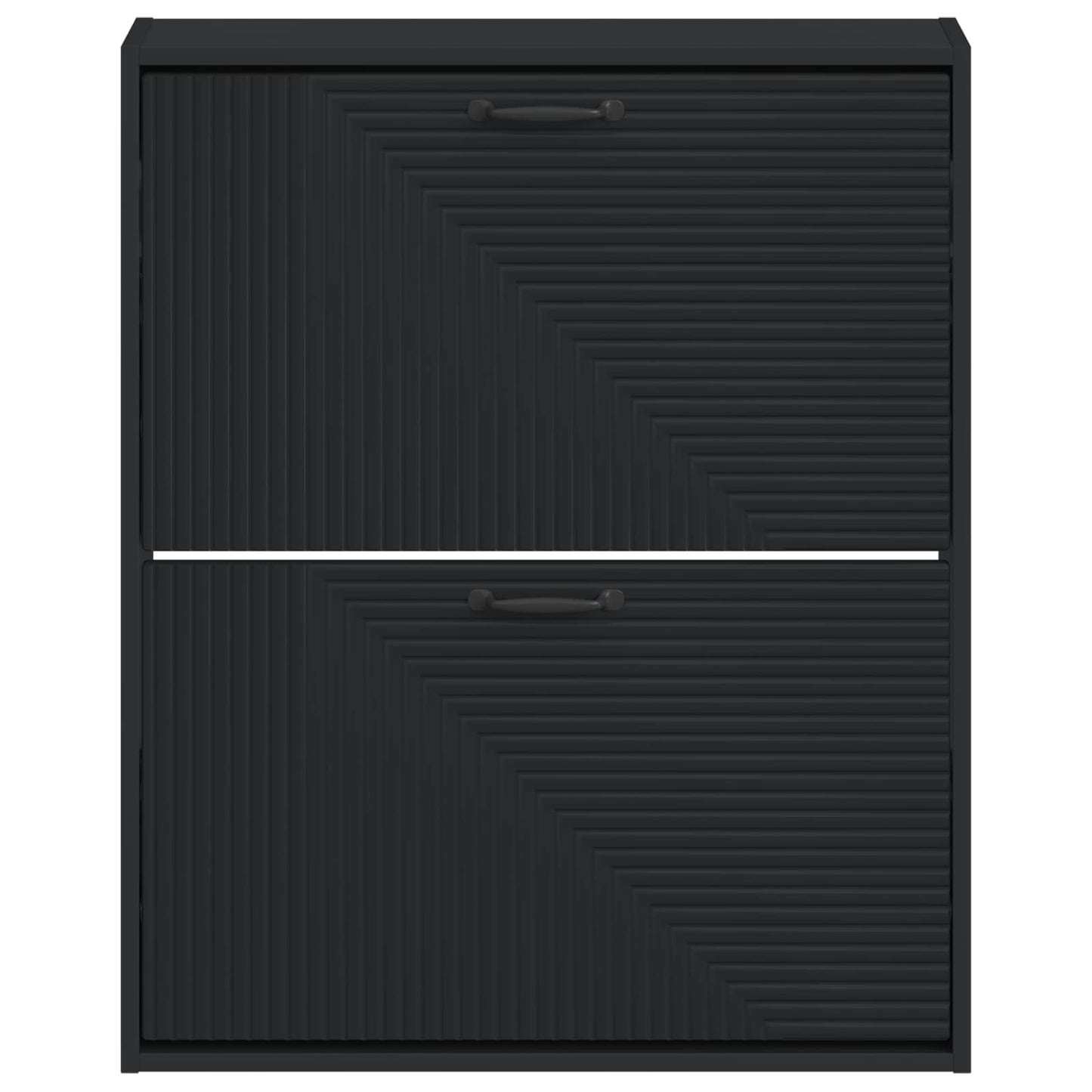 vidaXL Wall-Mounted Shoe Cabinet HAARLEM 71 x 17 x 86 cm Black