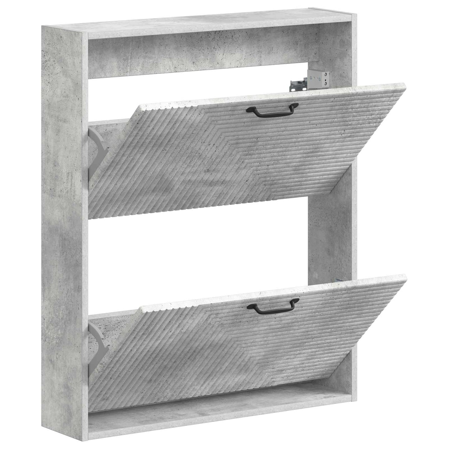 vidaXL Wall-Mounted Shoe Cabinet HAARLEM 71 x 17 x 86 cm Concrete Grey