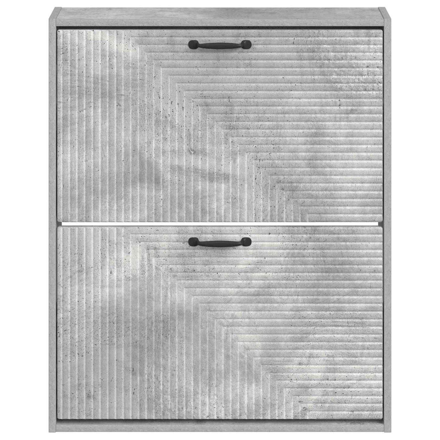 vidaXL Wall-Mounted Shoe Cabinet HAARLEM 71 x 17 x 86 cm Concrete Grey