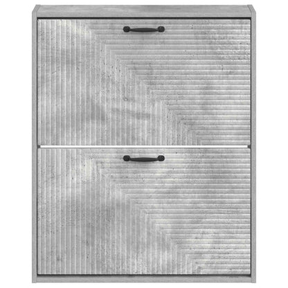 vidaXL Wall-Mounted Shoe Cabinet HAARLEM 71 x 17 x 86 cm Concrete Grey