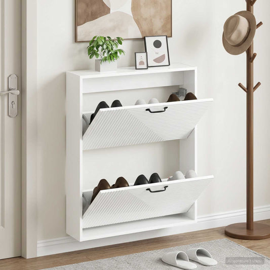 vidaXL Wall-Mounted Shoe Cabinet HAARLEM 71 x 17 x 86 cm