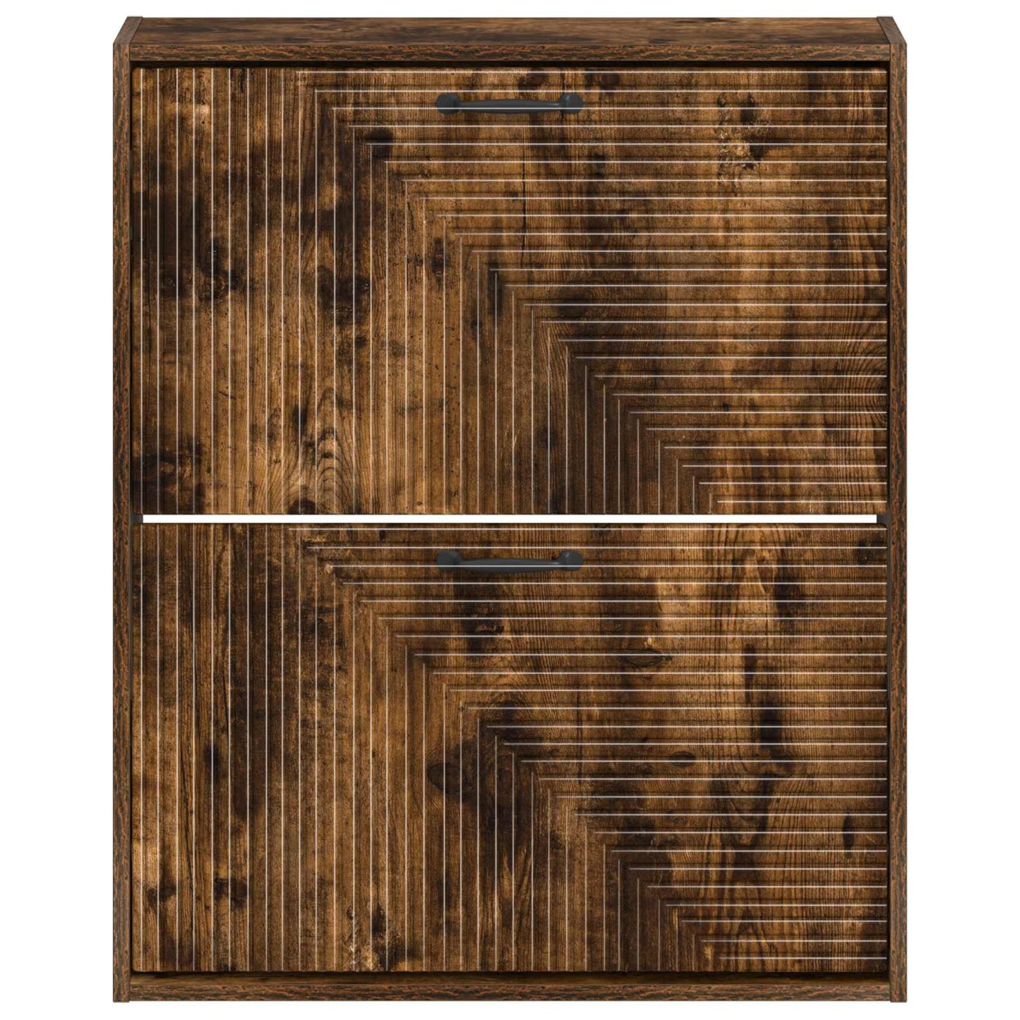 vidaXL Wall-Mounted Shoe Cabinet HAARLEM 71 x 17 x 86 cm Smoked Oak