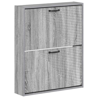 vidaXL Wall-Mounted Shoe Cabinet HAARLEM 71 x 17 x 86 cm Grey Sonoma