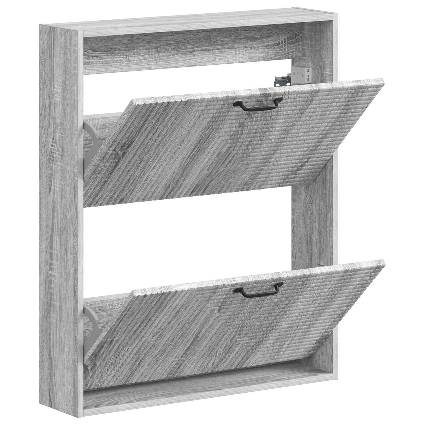 vidaXL Wall-Mounted Shoe Cabinet HAARLEM 71 x 17 x 86 cm Grey Sonoma
