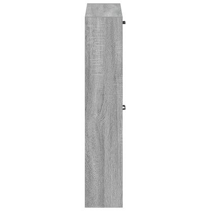 vidaXL Wall-Mounted Shoe Cabinet HAARLEM 71 x 17 x 86 cm Grey Sonoma
