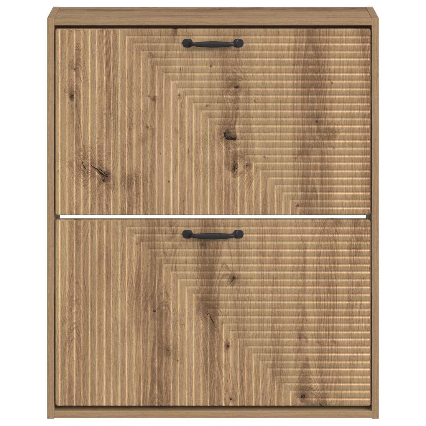 vidaXL Wall-Mounted Shoe Cabinet HAARLEM 71 x 17 x 86 cm Artisan Oak