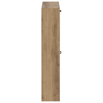 vidaXL Wall-Mounted Shoe Cabinet HAARLEM 71 x 17 x 86 cm Artisan Oak
