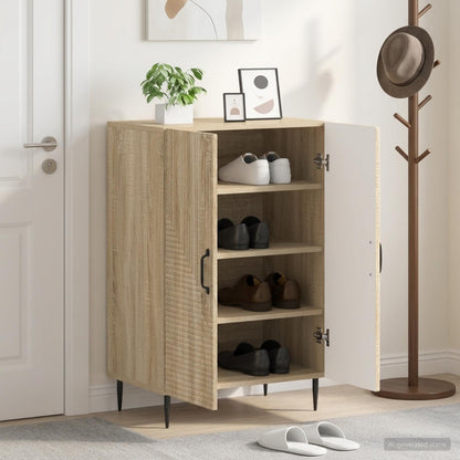 vidaXL Shoe Cabinet HAARLEM 59.5 x 39.5 x 89.5 cm Engineered Wood