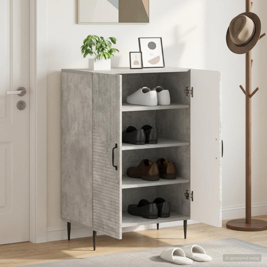 vidaXL Shoe Cabinet HAARLEM 59.5 x 39.5 x 89.5 cm Engineered Wood