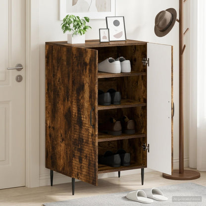 vidaXL Shoe Cabinet HAARLEM 59.5 x 39.5 x 89.5 cm Engineered Wood