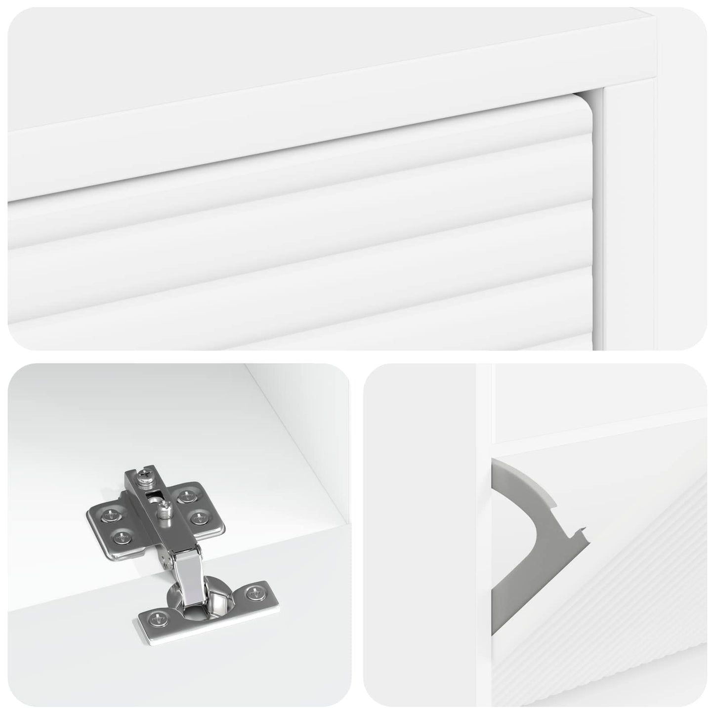 vidaXL Shoe Cabinet HAARLEM 78 x 24 x 103 cm Engineered Wood White
