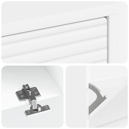 vidaXL Shoe Cabinet HAARLEM 78 x 24 x 103 cm Engineered Wood White