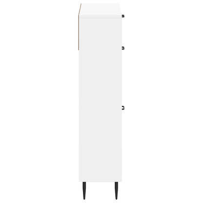 vidaXL Shoe Cabinet HAARLEM 78 x 24 x 103 cm Engineered Wood White