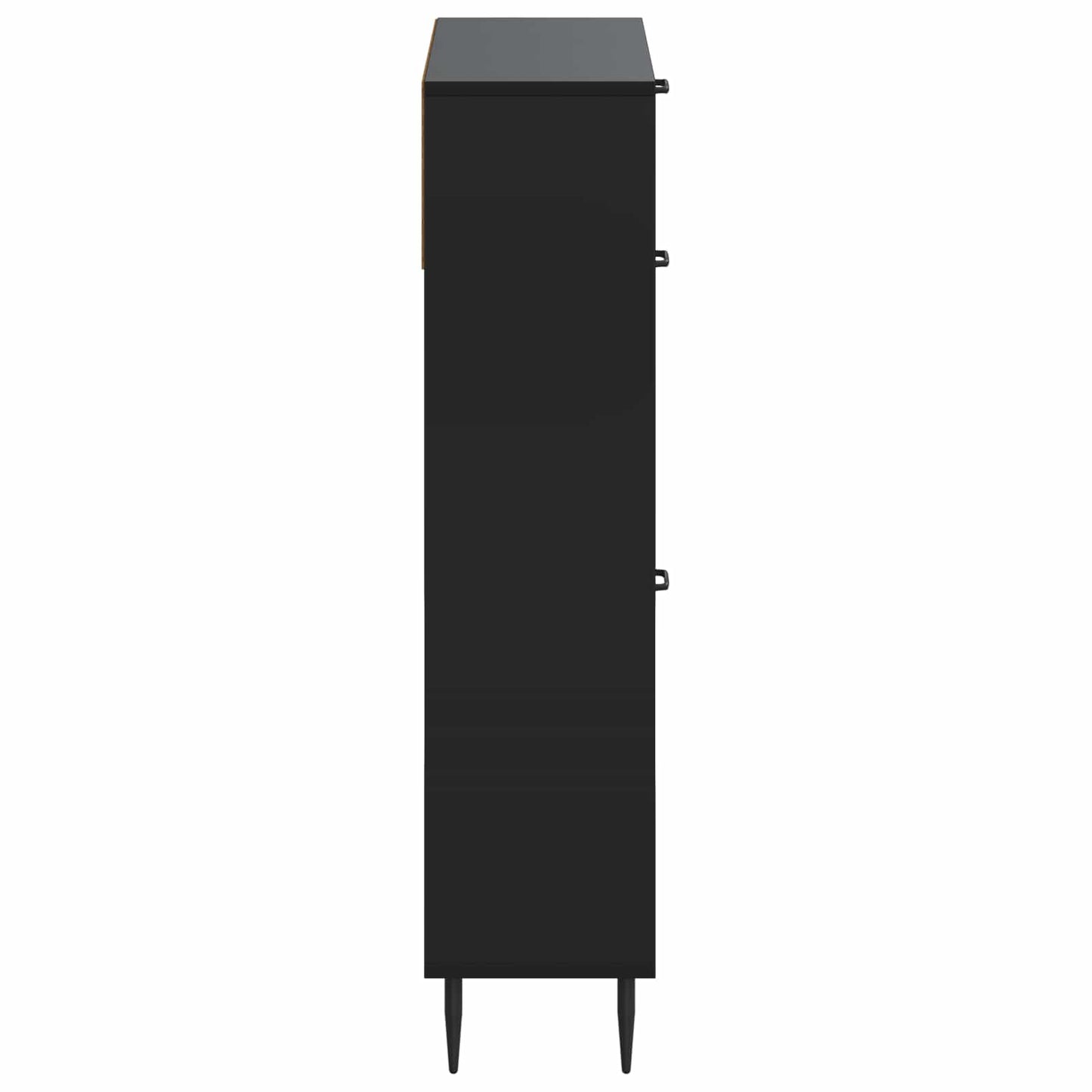 vidaXL Shoe Cabinet HAARLEM 78 x 24 x 103 cm Engineered Wood Black