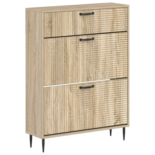 vidaXL Shoe Cabinet HAARLEM 78 x 24 x 103 cm Engineered Wood