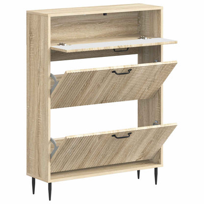 vidaXL Shoe Cabinet HAARLEM 78 x 24 x 103 cm Engineered Wood
