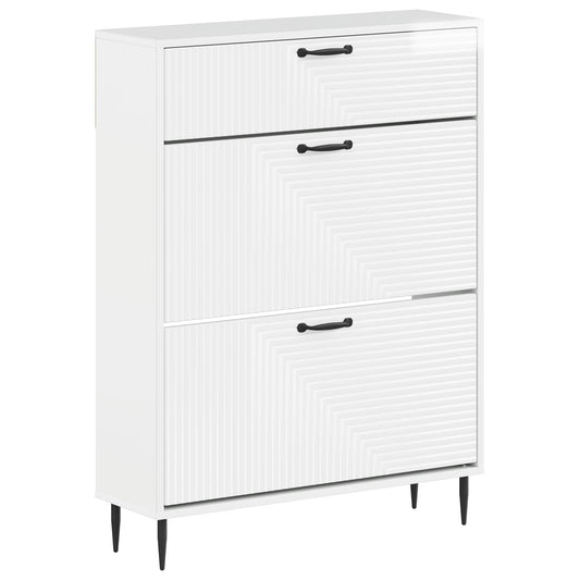 vidaXL Shoe Cabinet HAARLEM 78 x 24 x 103 cm Engineered Wood