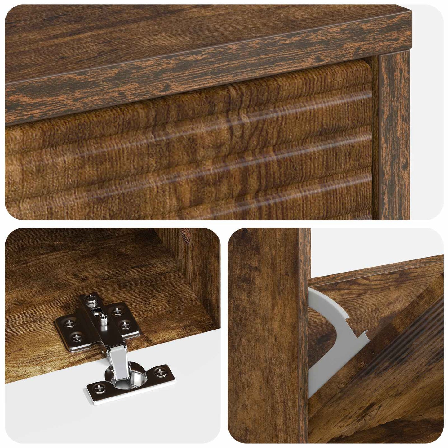 vidaXL Shoe Cabinet HAARLEM 78 x 24 x 103 cm Engineered Wood