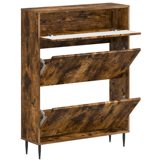 vidaXL Shoe Cabinet HAARLEM 78 x 24 x 103 cm Engineered Wood