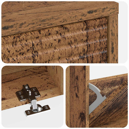 vidaXL Shoe Cabinet HAARLEM 78 x 24 x 103 cm Engineered Wood Old Wood