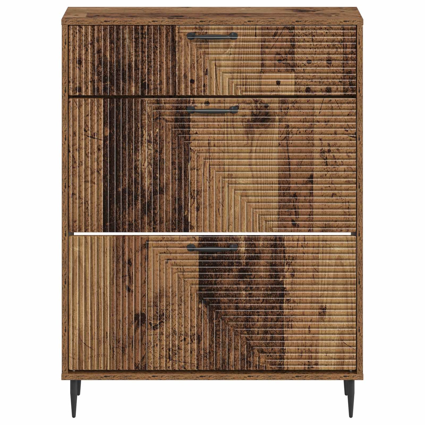 vidaXL Shoe Cabinet HAARLEM 78 x 24 x 103 cm Engineered Wood Old Wood
