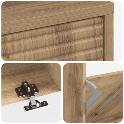vidaXL Shoe Cabinet HAARLEM 78 x 24 x 103 cm Engineered Wood