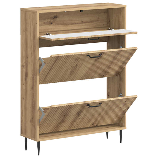 vidaXL Shoe Cabinet HAARLEM 78 x 24 x 103 cm Engineered Wood