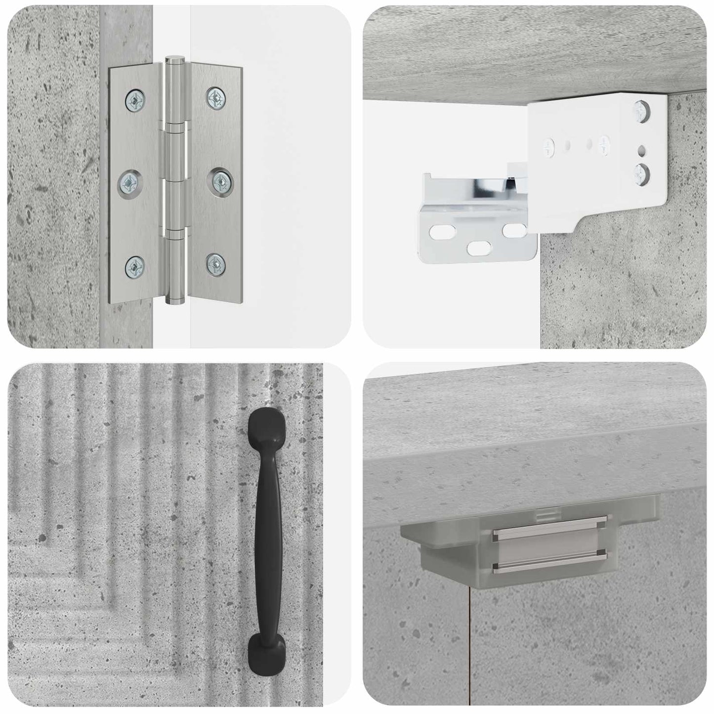 vidaXL Dartboard Cabinet HAARLEM Concrete Grey 52.5 x 10.5 x 53.5 cm