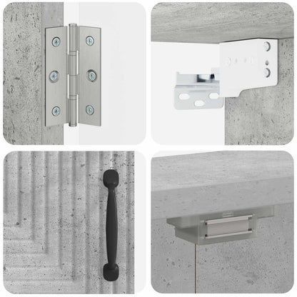 vidaXL Dartboard Cabinet HAARLEM Concrete Grey 52.5 x 10.5 x 53.5 cm