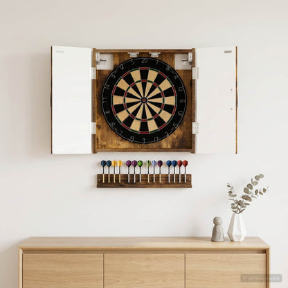 vidaXL Dartboard Cabinet HOORN Smoked Oak 52.5 x 10.5 x 53.5 cm