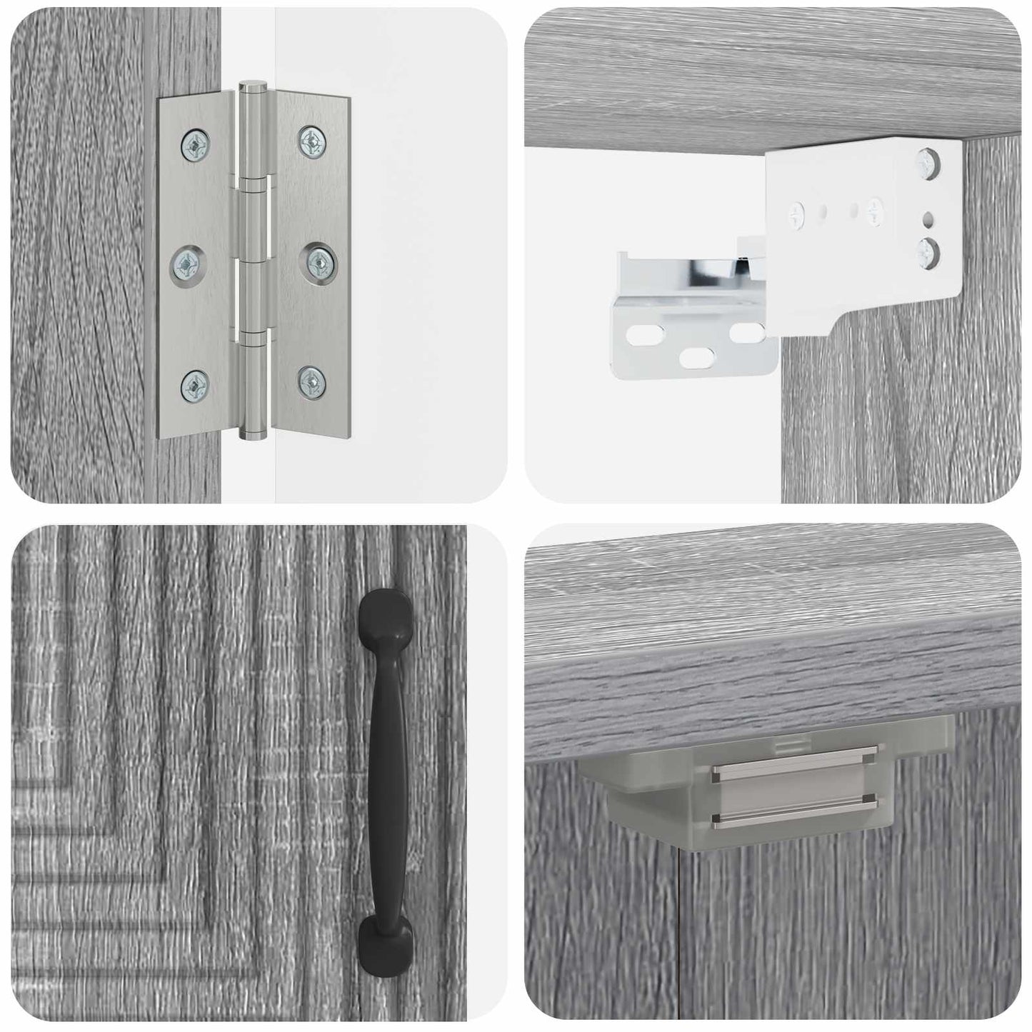 vidaXL Dartboard Cabinet HAARLEM Grey Sonoma 52.5 x 10.5 x 53.5 cm