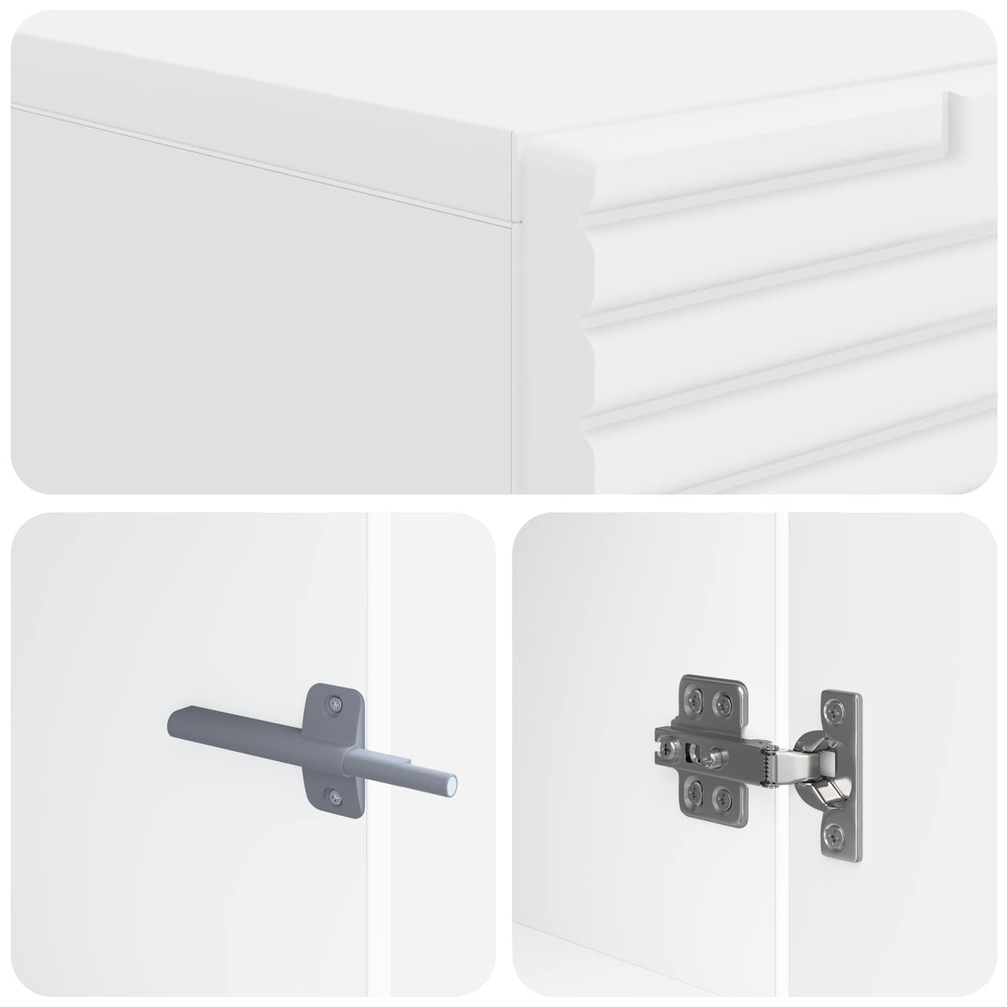 vidaXL TV Cabinet White Engineered Wood