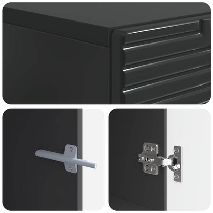 vidaXL TV Cabinet Black Engineered Wood